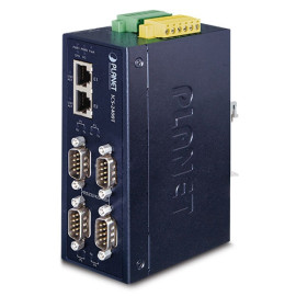 ICS-2400T Промышленный сервер последовательных устройств Planet 4 порта RS232/RS422/RS485 + 2 порта 100 Мбит/с
