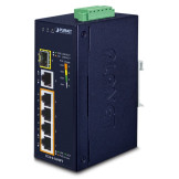 IGS-614HPT Промышленный неуправляемый коммутатор Planet, 4 порта 10/100/1000 Мбит/с 802.3at РоЕ 120 Ватт, 1 порт 10/100/1000 Мбит/с, 1 порт SFP 100/1000 Мбит/с