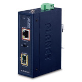 IGTP-815AT IP30 Planet Промышленный компактный  медиаконвертер 100/1000BASE-X SFP to 10/100/1000BASE-T 802.3at PoE+
