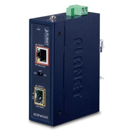 IGTP-815AT IP30 Planet Промышленный компактный  медиаконвертер 100/1000BASE-X SFP to 10/100/1000BASE-T 802.3at PoE+