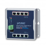 WGS-804HP Planet IP30 Промышленный настенный неуправляемый 8-Port коммутатор с 4-Port 802.3AT POE
