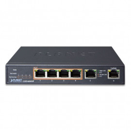 GSD-604HP Planet Коммутатор 4-Port 10/100/1000T 802.3at PoE + 2-Port 10/100/1000T Desktop Switch (External 55 Watts)