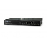 GSD-802PS Planet Коммутатор WEB Smart 8* РОЕ 10/100/1000 + 2*SFP