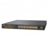 GSW-2620HP Planet Коммутатор 24-Port 10/100/1000T 802.3at PoE + 2-Port 1000X SFP Gigabit Ethernet Switch (220W)