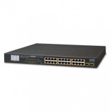 GSW-2620VHP Planet Коммутатор 24-Port 10/100/1000T 802.3at PoE + 2-Port Gigabit SFP Ethernet Switch with LCD PoE Monitor (300W)