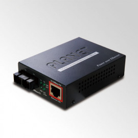 FTP-802/FTP-802S15 Planet 2-волоконные неуправляемые Fast Ethernet медиаконвертеры с PoE инжектором