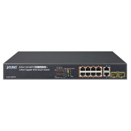 FGSD-1008HPS Planet  Управляемый L3 коммутатор 8-Port 10/100TX 802.3at PoE +  2-Port Gigabit TP/SFP Combo