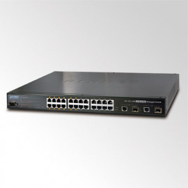 FGSW-2612PVM  Planet 24-портовый Web Управляемый коммутатор 10/100Мбит/c с поддержкой PoE на 12 портов и 2 гигабитными Ethernet портами