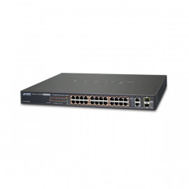 FGSW-2624HPS(4) Planet Коммутатор 24-Port 10/100TX 802.3at PoE + 2-Port Gigabit TP/SFP Combo Web Smart Ethernet Switch