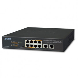 FSD-1008HP Planet Коммутатор 8-Port 10/100TX 802.3at PoE + 2-Port 10/100TX Desktop Switch (120 ватт)