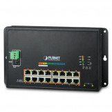 WGS-4215-16P2S промышленный 16-Портовый управляемый гигабитный коммутатор с поддержкой 802.3at PoE+ с 2-слотами для установки SFP модулей 100/1000