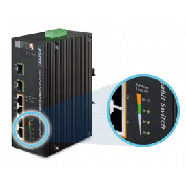 IGS-624HPT Planet Промышленный 4-портовый10/100/1000T 802.3at PoE+ w/ 2-Port 100/1000X SFP коммутатор
