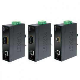 IGT-905A Planet Промышленный медиаконвертер IP30 Industrial SNMP Manageable 10/100/1000Base-T to MiniGBIC (SFP) Gigabit Converter
