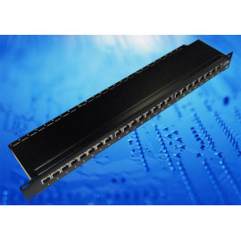 Патч-панель FTP, 19", 24 порта RJ45, cat.5е, 1U, Dual Type, Netko СКС, "F"