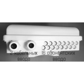 HTTB-X20B Кросс настенный распределительный (16 портов SC) (FTTH-X20B)