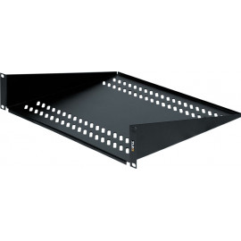 TLK-SHFR-400-BK Полка TLK, 19" фронтальная 2U, глубиной 400мм, черная