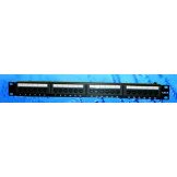 Патч-панель UTP, 19", 24 порта RJ45, cat.6, 1U, Dual Type, с органайзером