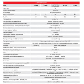 Патч-панель UTP, 19", 48 портов RJ45, cat.5е, 2U, Dual Type, Netko СКС, "J"