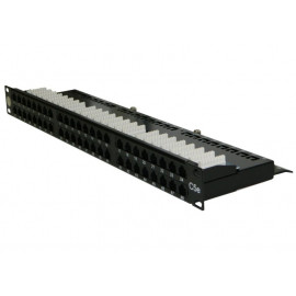 Патч-панель UTP, 19", 48 портов RJ45, cat.5е, 1U, Dual Type, компактная, Netko СКС