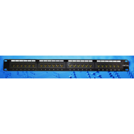 Патч-панель UTP, 19", 24 порта RJ45, cat.5е, 1U, 110 Type, "L"