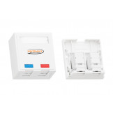NMC-WO2UD2-FT-ST-WT Nikomax Неэкранированные настенные розетки на модулях серии FT (для быстрой заделки), 2 портf RJ45, кат. 5е