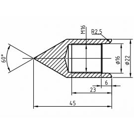 Наконечник (60°)